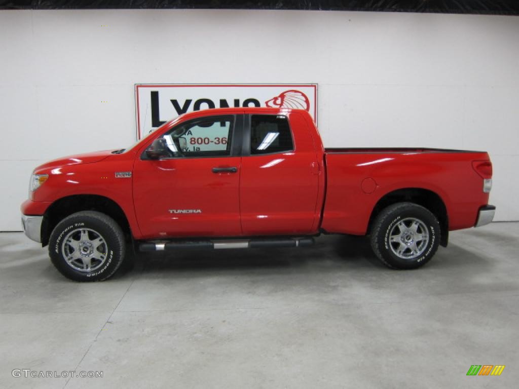 2008 Tundra Double Cab 4x4 - Radiant Red / Graphite Gray photo #32
