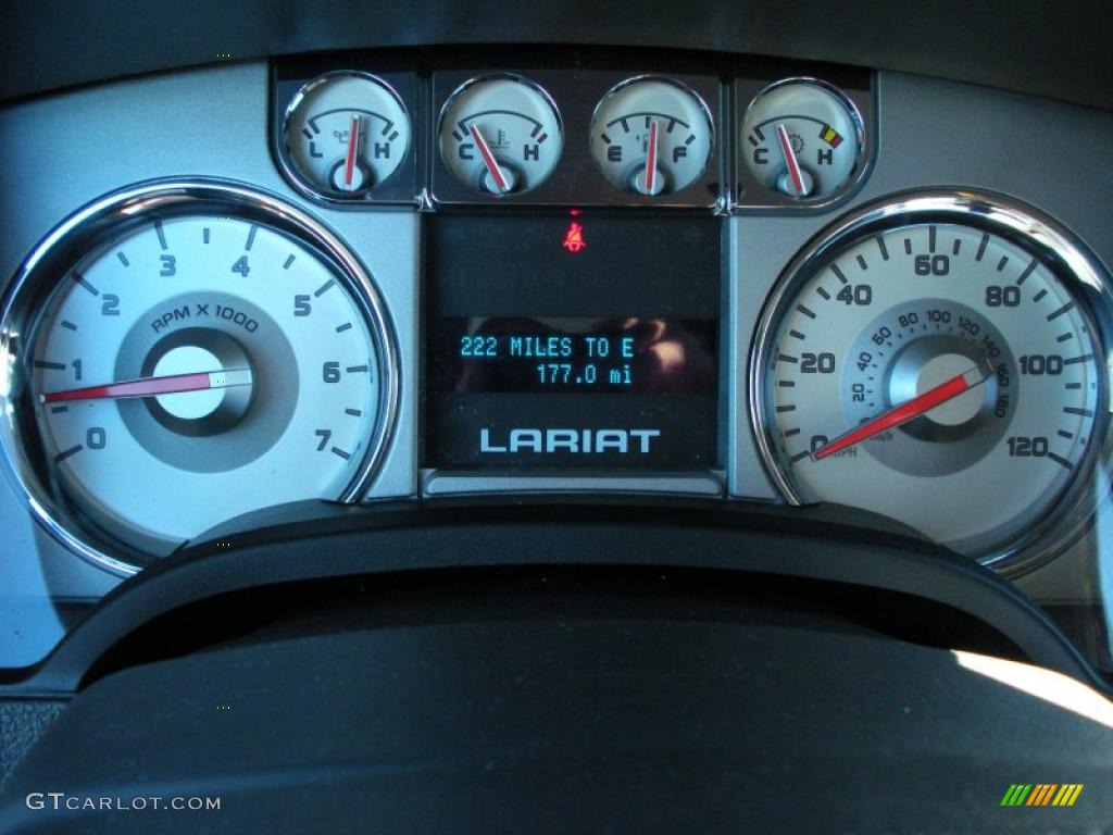 2010 F150 Lariat SuperCrew - Royal Red Metallic / Black photo #9