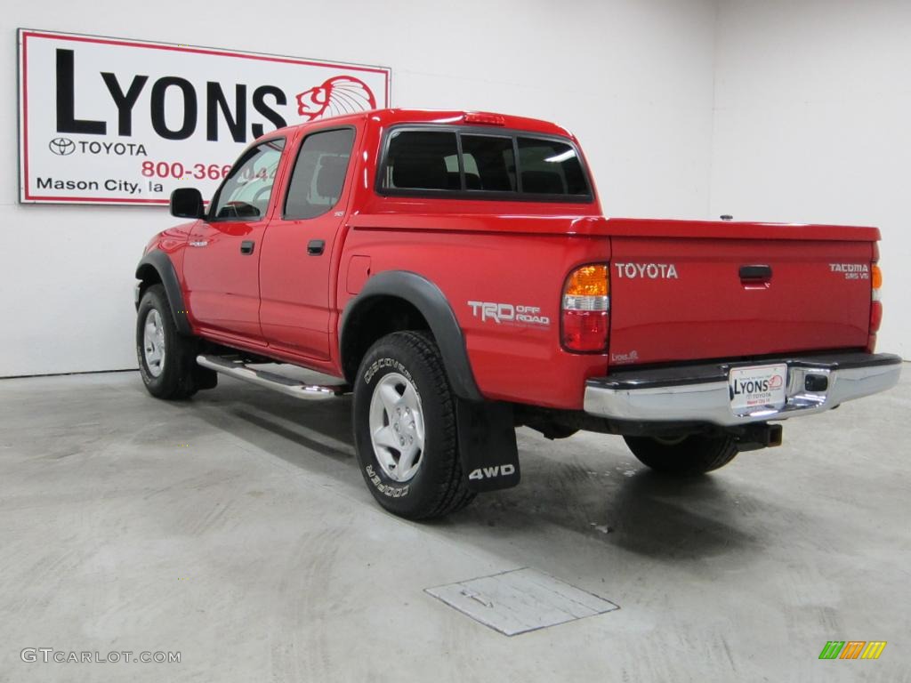 2004 Tacoma V6 TRD Double Cab 4x4 - Radiant Red / Charcoal photo #34