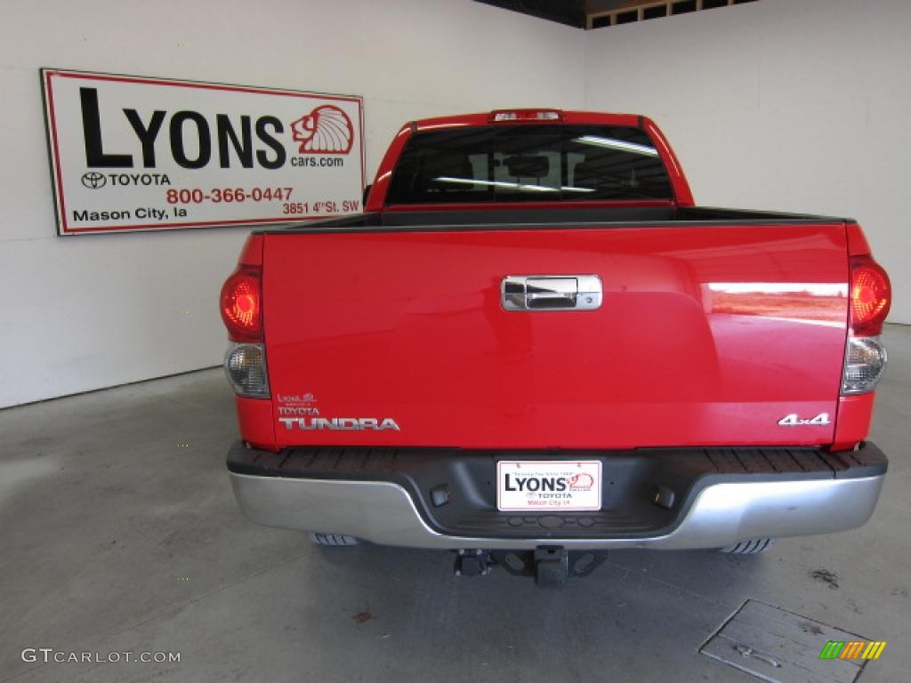 2008 Tundra SR5 TRD Double Cab 4x4 - Radiant Red / Beige photo #5