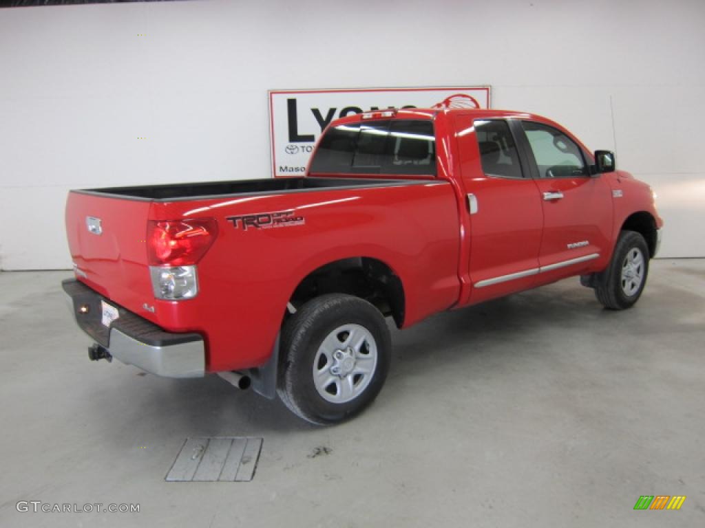 2008 Tundra SR5 TRD Double Cab 4x4 - Radiant Red / Beige photo #7