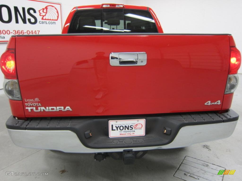 2008 Tundra SR5 TRD Double Cab 4x4 - Radiant Red / Beige photo #9