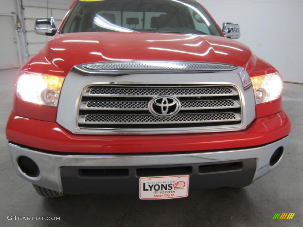 2008 Tundra SR5 TRD Double Cab 4x4 - Radiant Red / Beige photo #13