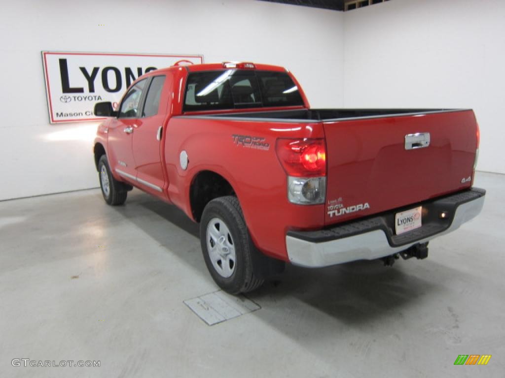 2008 Tundra SR5 TRD Double Cab 4x4 - Radiant Red / Beige photo #15