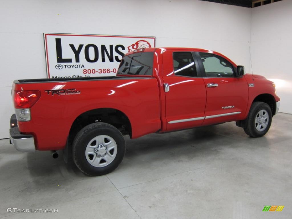 2008 Tundra SR5 TRD Double Cab 4x4 - Radiant Red / Beige photo #18