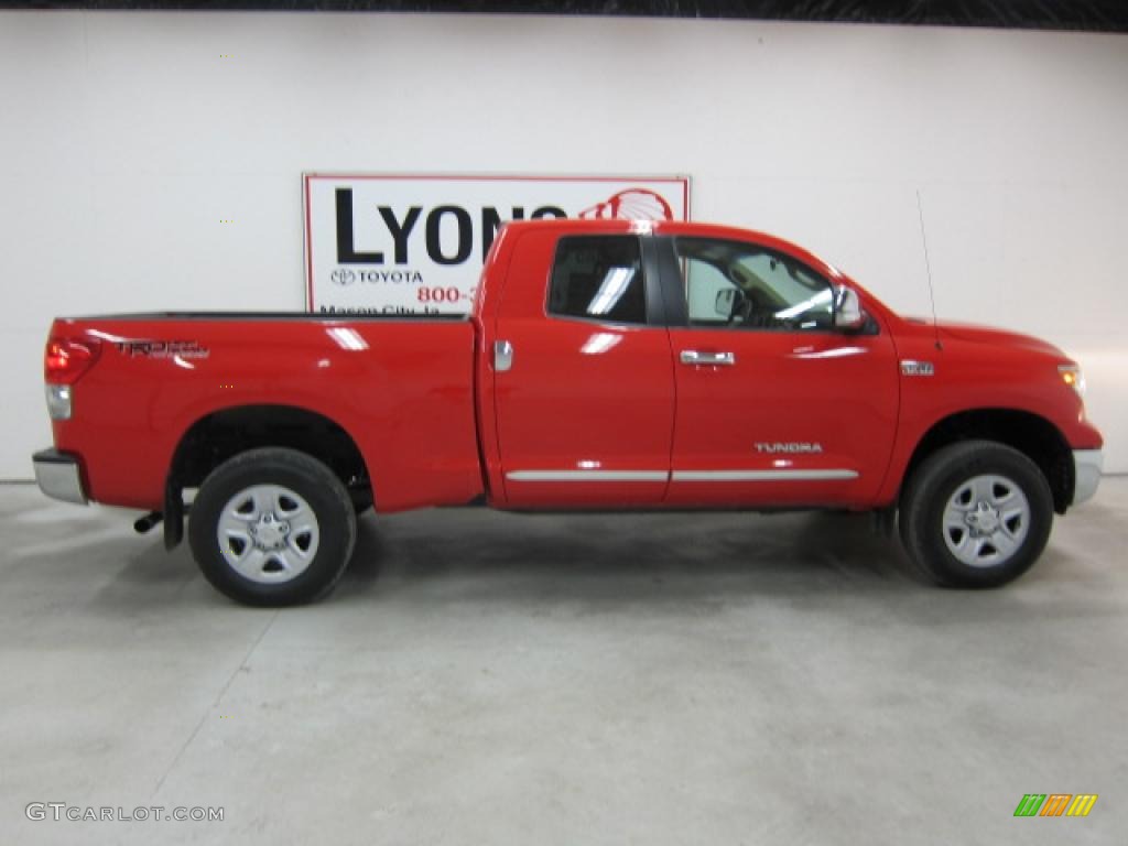 2008 Tundra SR5 TRD Double Cab 4x4 - Radiant Red / Beige photo #19