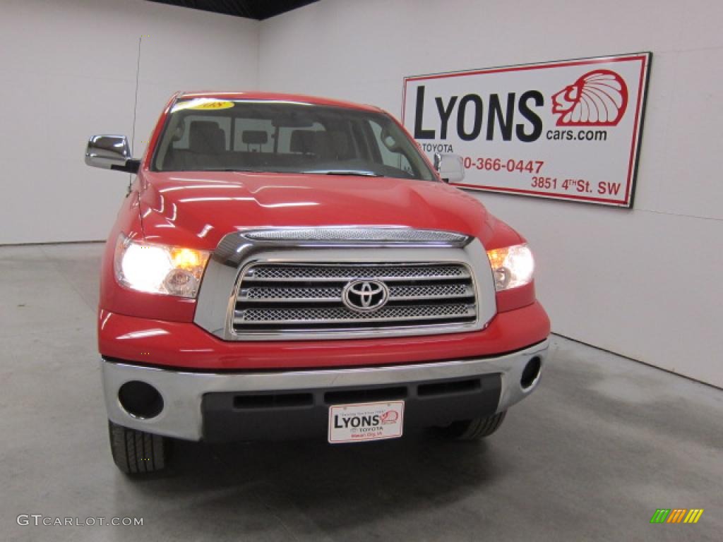 2008 Tundra SR5 TRD Double Cab 4x4 - Radiant Red / Beige photo #21
