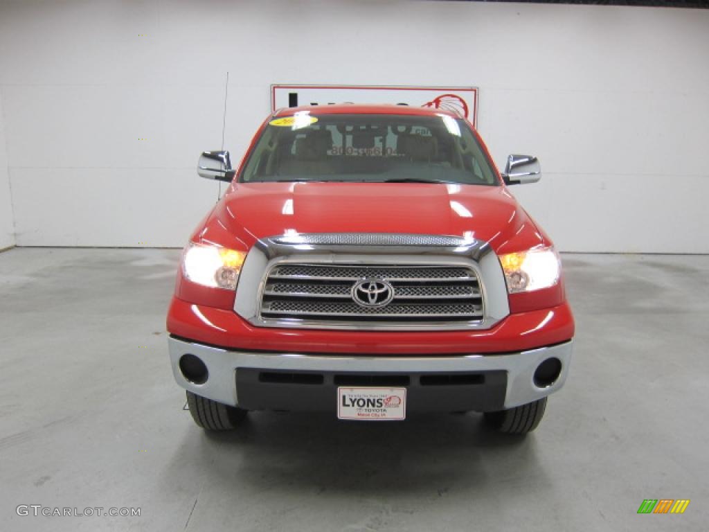 2008 Tundra SR5 TRD Double Cab 4x4 - Radiant Red / Beige photo #26