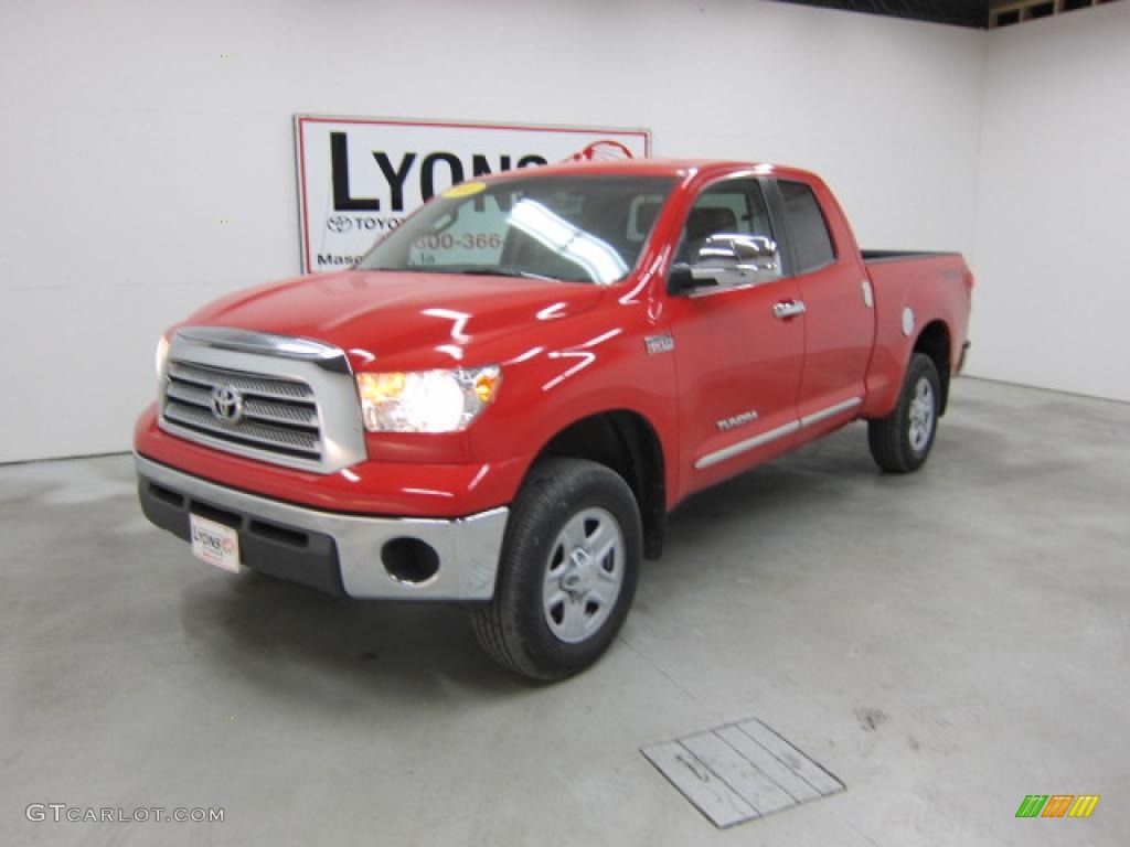 2008 Tundra SR5 TRD Double Cab 4x4 - Radiant Red / Beige photo #29