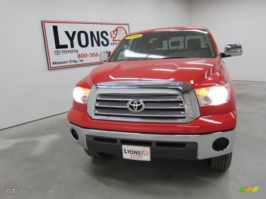 2008 Tundra SR5 TRD Double Cab 4x4 - Radiant Red / Beige photo #30