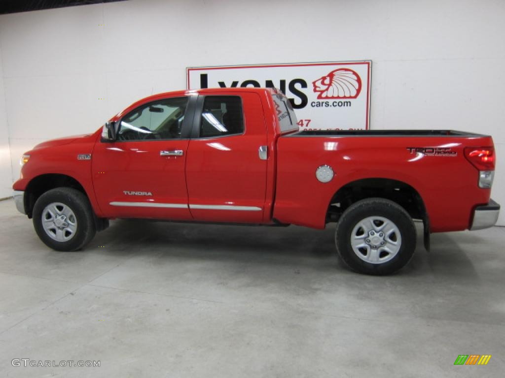 2008 Tundra SR5 TRD Double Cab 4x4 - Radiant Red / Beige photo #31