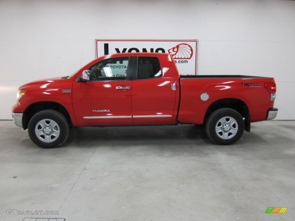 2008 Tundra SR5 TRD Double Cab 4x4 - Radiant Red / Beige photo #32