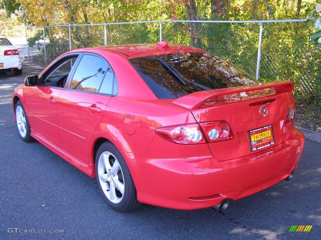 2005 MAZDA6 s Sport Hatchback - Volcanic Red / Black photo #4