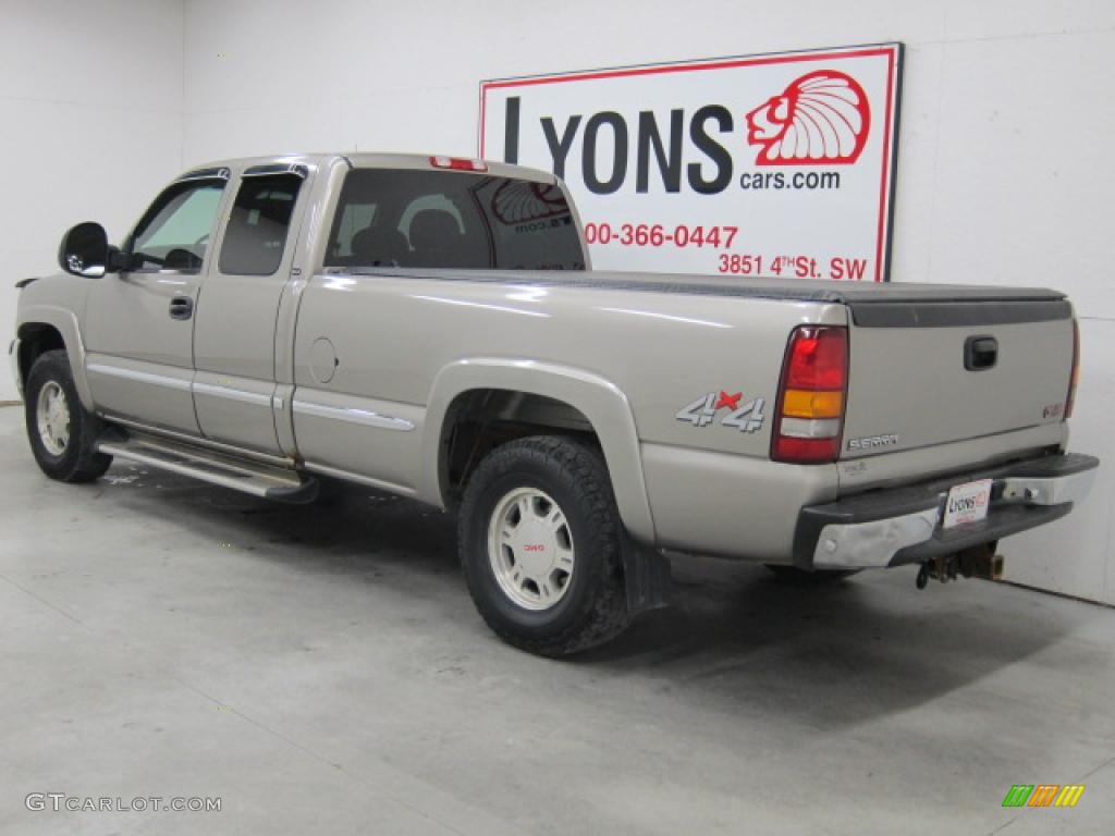 2001 Sierra 1500 SLE Extended Cab 4x4 - Pewter Metallic / Graphite photo #24