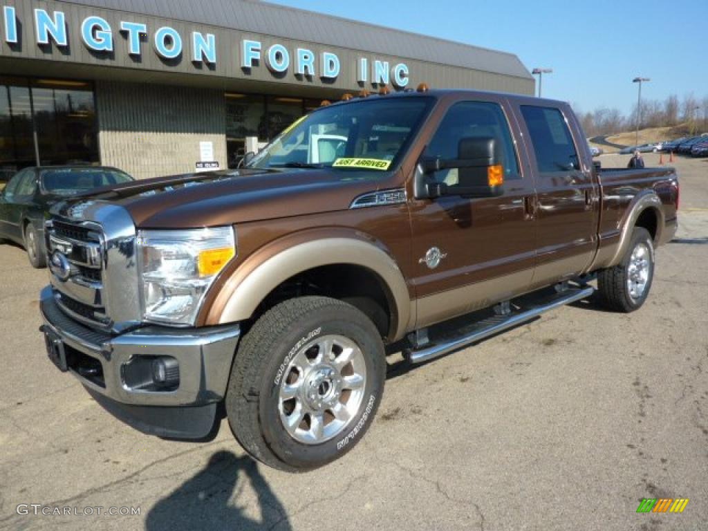 Golden Bronze Metallic 2011 Ford F250 Super Duty Lariat Crew Cab 4x4 Exterior Photo #39552626