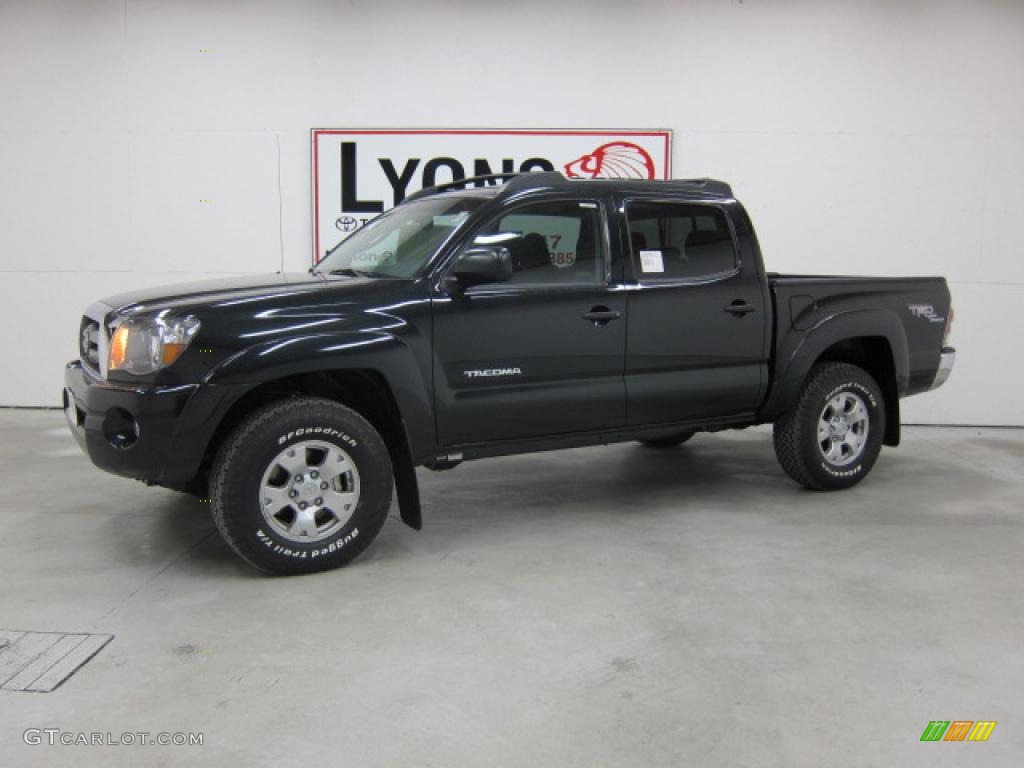 2010 Tacoma V6 SR5 TRD Double Cab 4x4 - Black Sand Pearl / Graphite photo #1