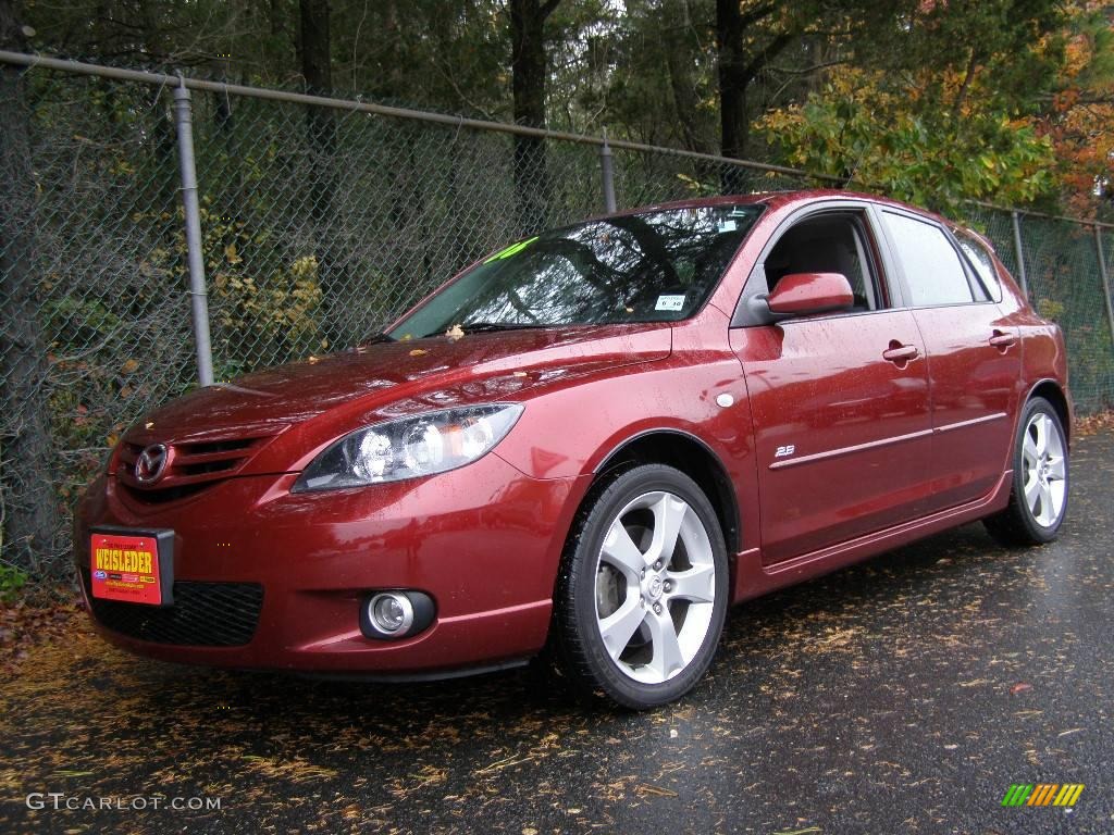 2006 MAZDA3 s Hatchback - Copper Red Mica / Black/Red photo #1