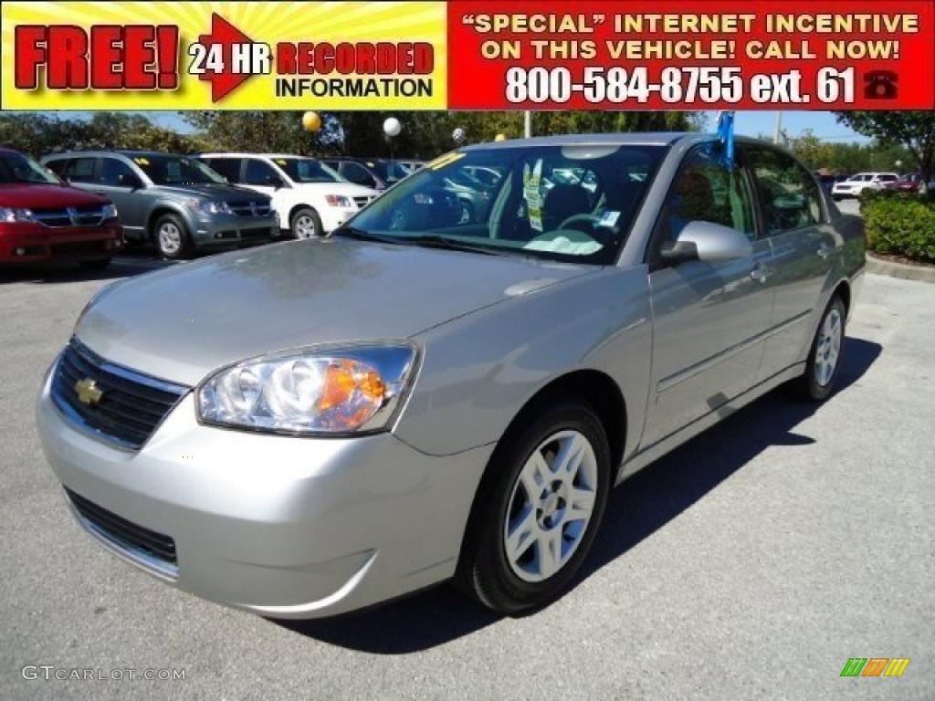 2007 Malibu LT V6 Sedan - Silverstone Metallic / Titanium Gray photo #1