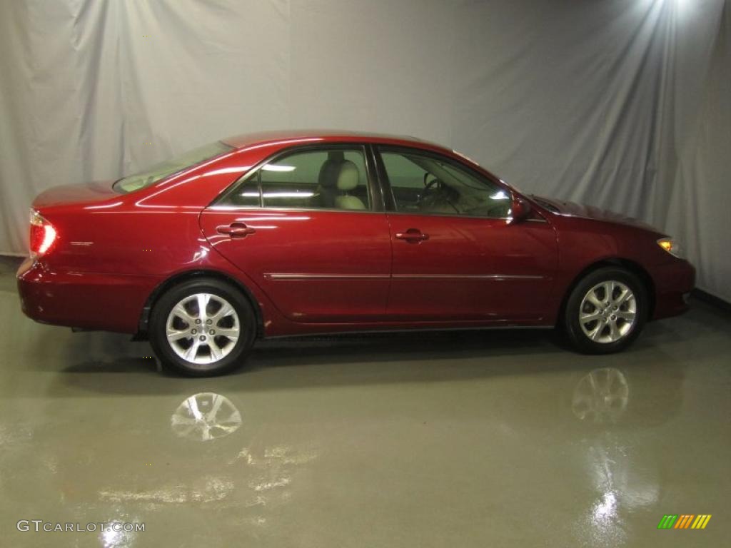 2005 Camry XLE V6 - Salsa Red Pearl / Taupe photo #13