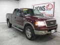 2005 Dark Toreador Red Metallic Ford F150 Lariat SuperCab 4x4  photo #38