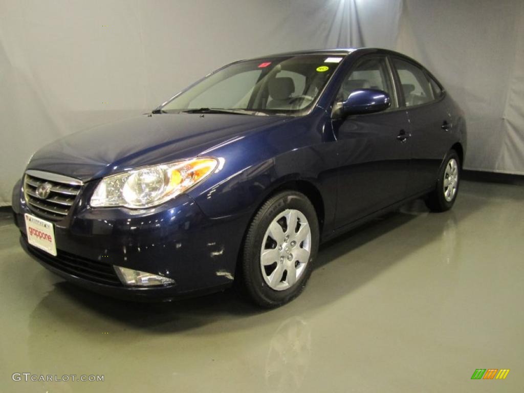 2009 Elantra GLS Sedan - Regatta Blue / Gray photo #1