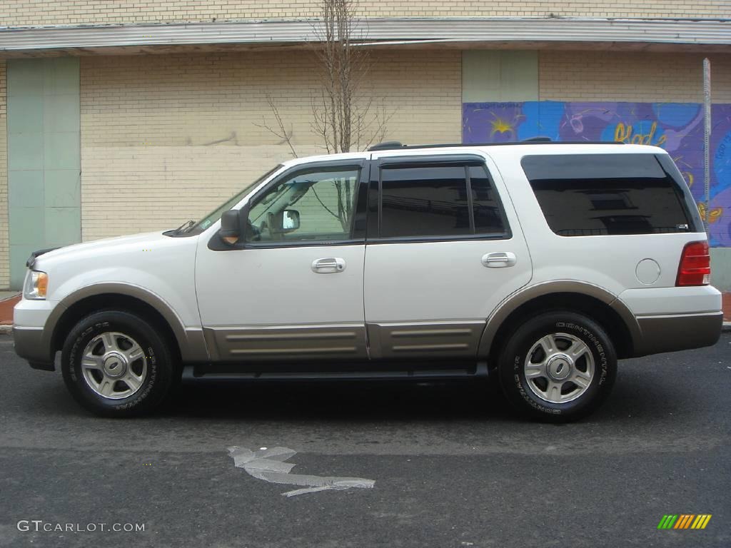 2003 Expedition Eddie Bauer 4x4 - Oxford White / Medium Parchment photo #15