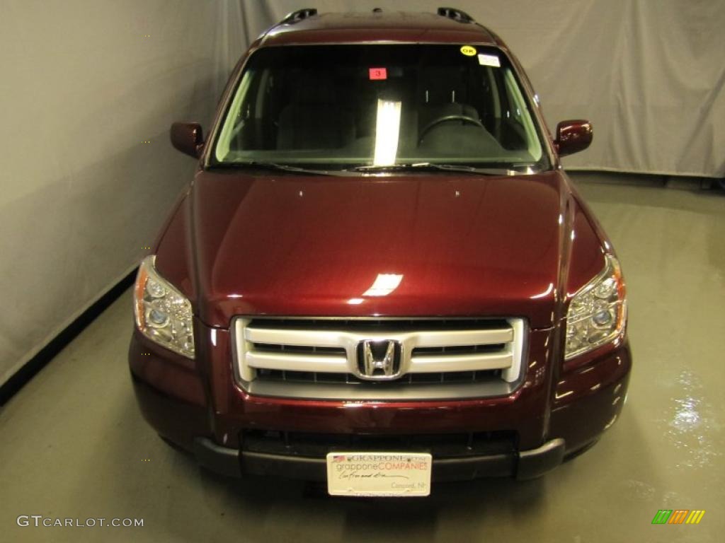 2008 Pilot Value Package 4WD - Dark Cherry Pearl / Gray photo #2