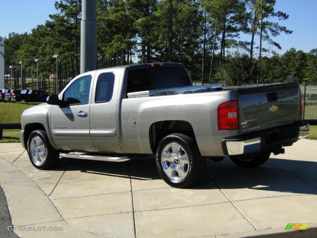 Graystone Metallic 2009 Chevrolet Silverado 1500 LT Extended Cab Exterior Photo #39559503