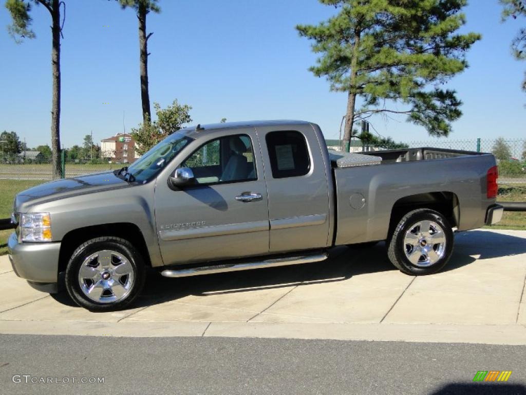 Graystone Metallic 2009 Chevrolet Silverado 1500 LT Extended Cab Exterior Photo #39559539