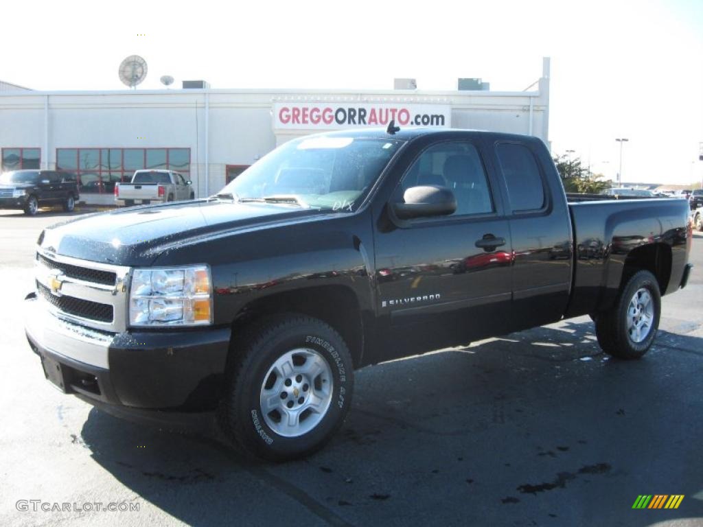 2008 Silverado 1500 LT Extended Cab - Black / Ebony photo #1