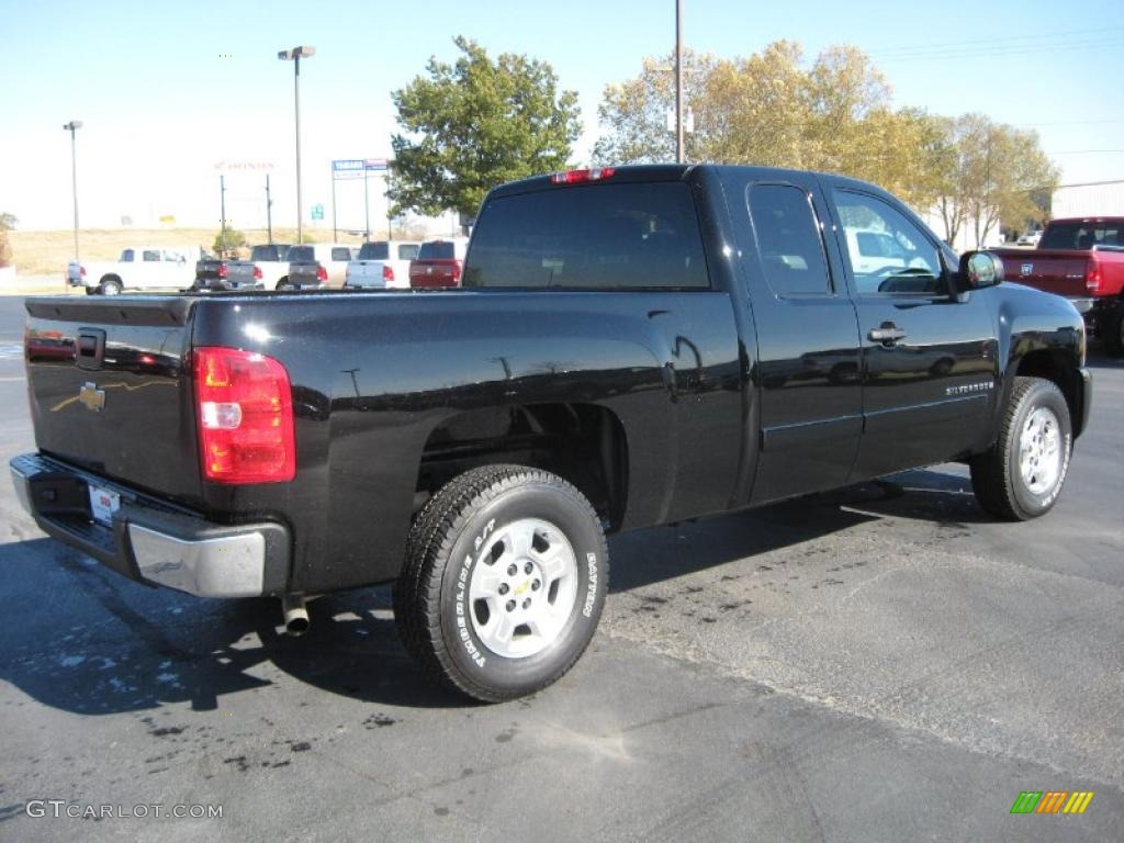Black 2008 Chevrolet Silverado 1500 LT Extended Cab Exterior Photo #39559747
