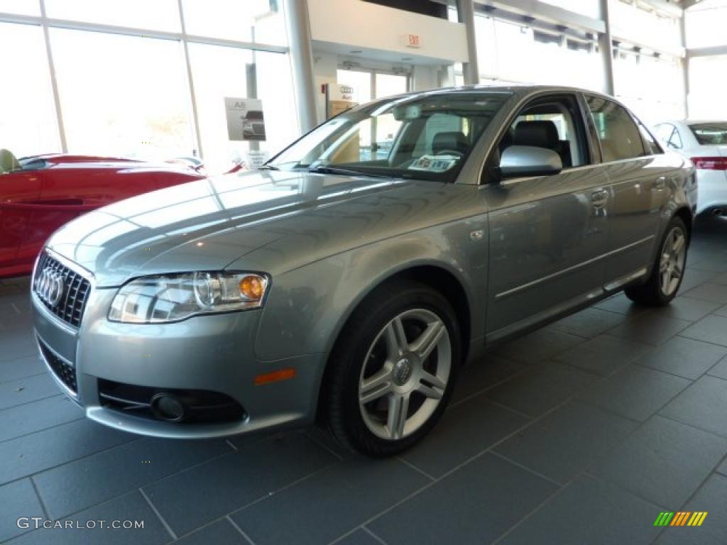 2008 A4 2.0T quattro S-Line Sedan - Quartz Grey Metallic / Black photo #1