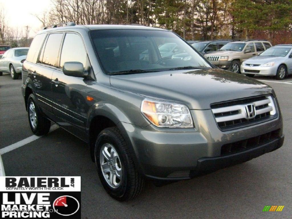 2008 Pilot Value Package 4WD - Aberdeen Green Metallic / Gray photo #1