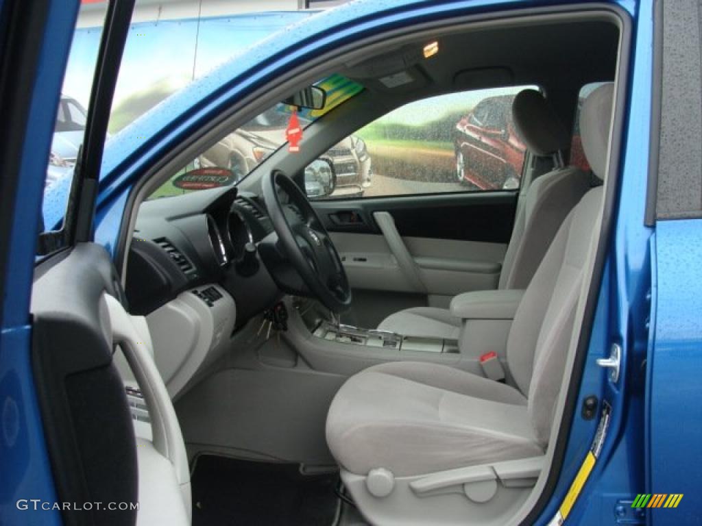 2008 Highlander 4WD - Blue Streak Metallic / Ash Gray photo #7