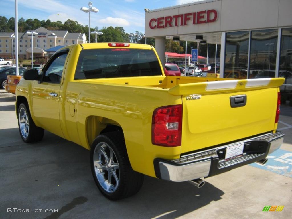 2008 Silverado 1500 LT Regular Cab - Yellow / Ebony photo #3