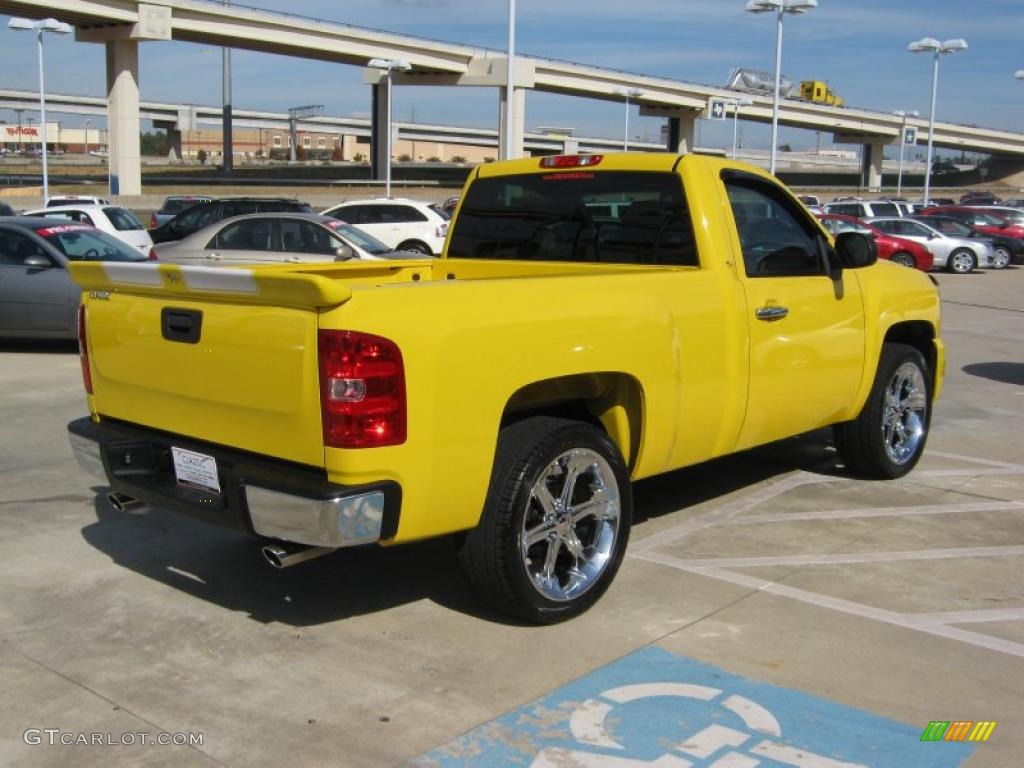 2008 Silverado 1500 LT Regular Cab - Yellow / Ebony photo #5