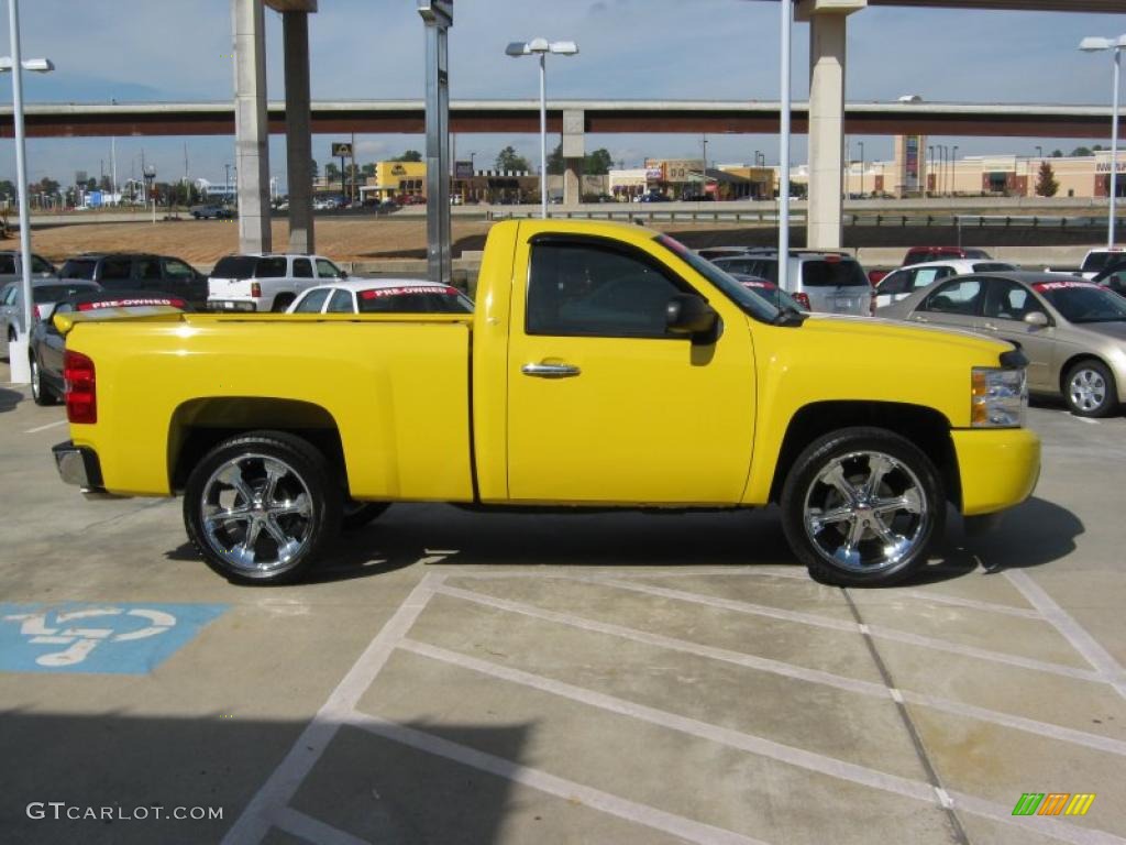 2008 Silverado 1500 LT Regular Cab - Yellow / Ebony photo #6