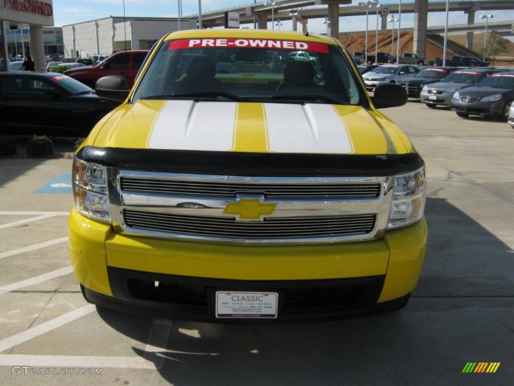 2008 Silverado 1500 LT Regular Cab - Yellow / Ebony photo #8
