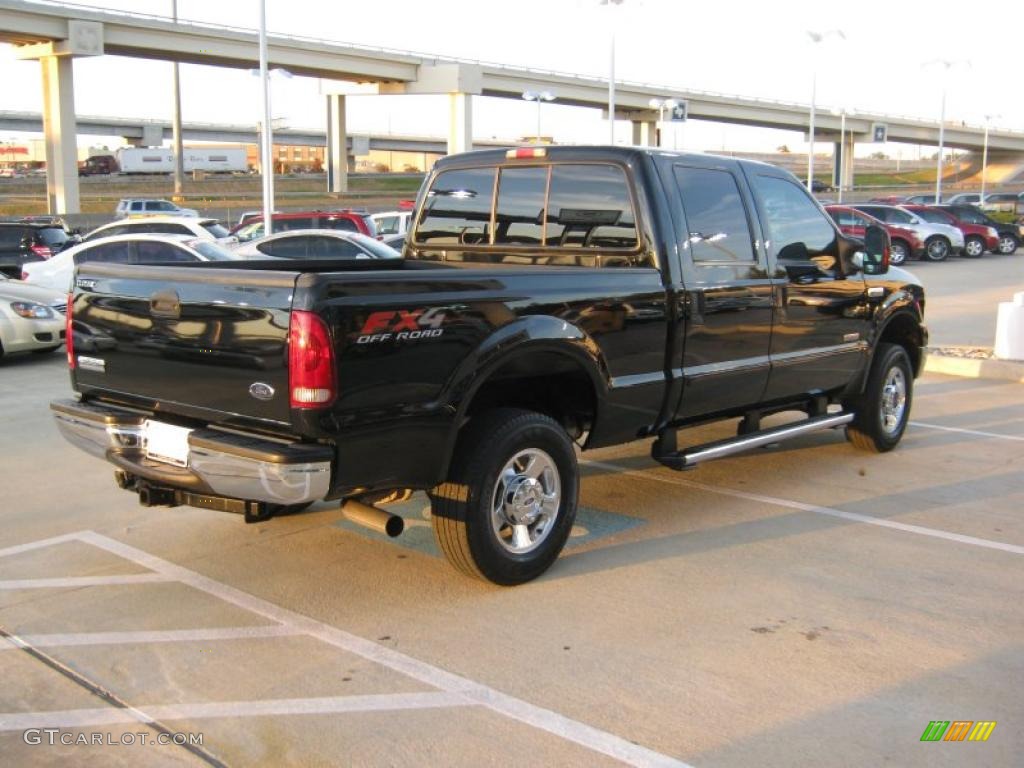 2005 F250 Super Duty Lariat Crew Cab 4x4 - Black / Medium Flint photo #5