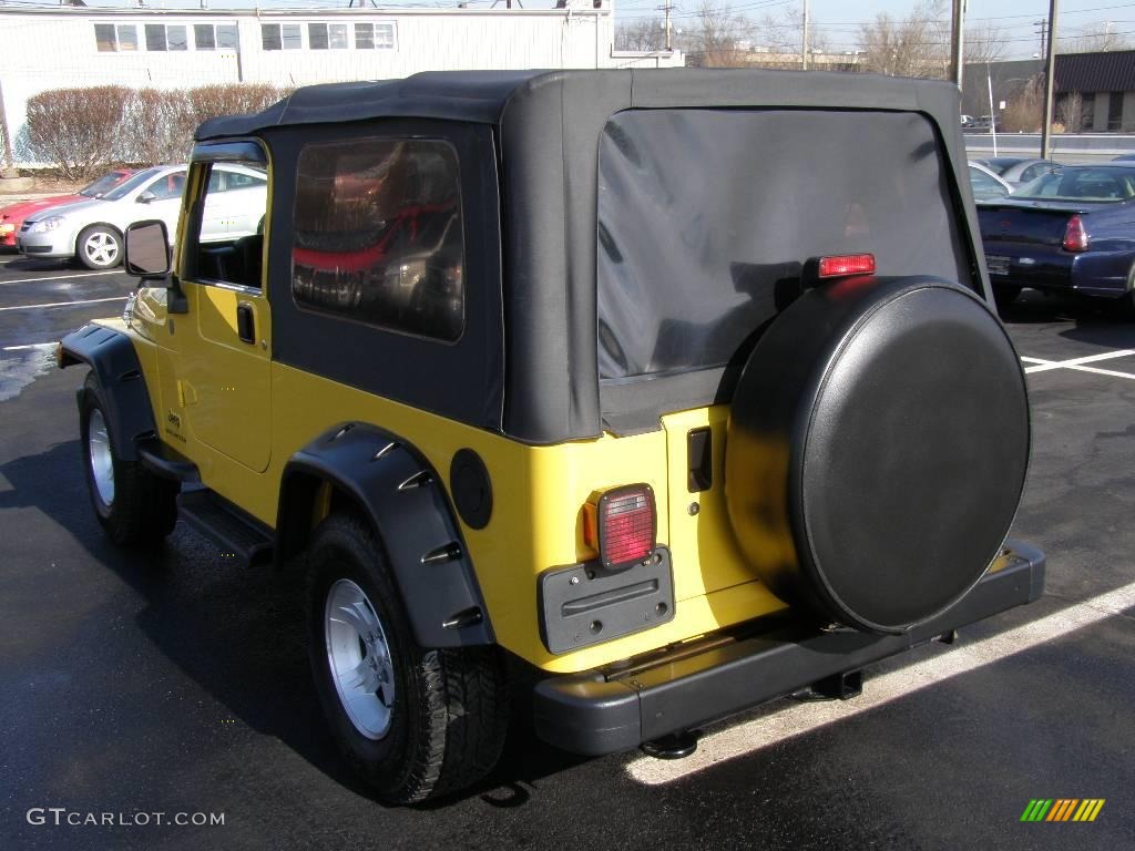 2004 Wrangler Unlimited 4x4 - Solar Yellow / Dark Slate Gray photo #7