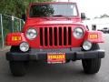 2005 Flame Red Jeep Wrangler X 4x4  photo #2