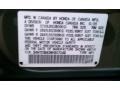 Info Tag of 2006 MDX 