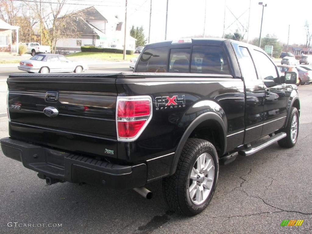 2010 F150 FX4 SuperCab 4x4 - Tuxedo Black / Black photo #3