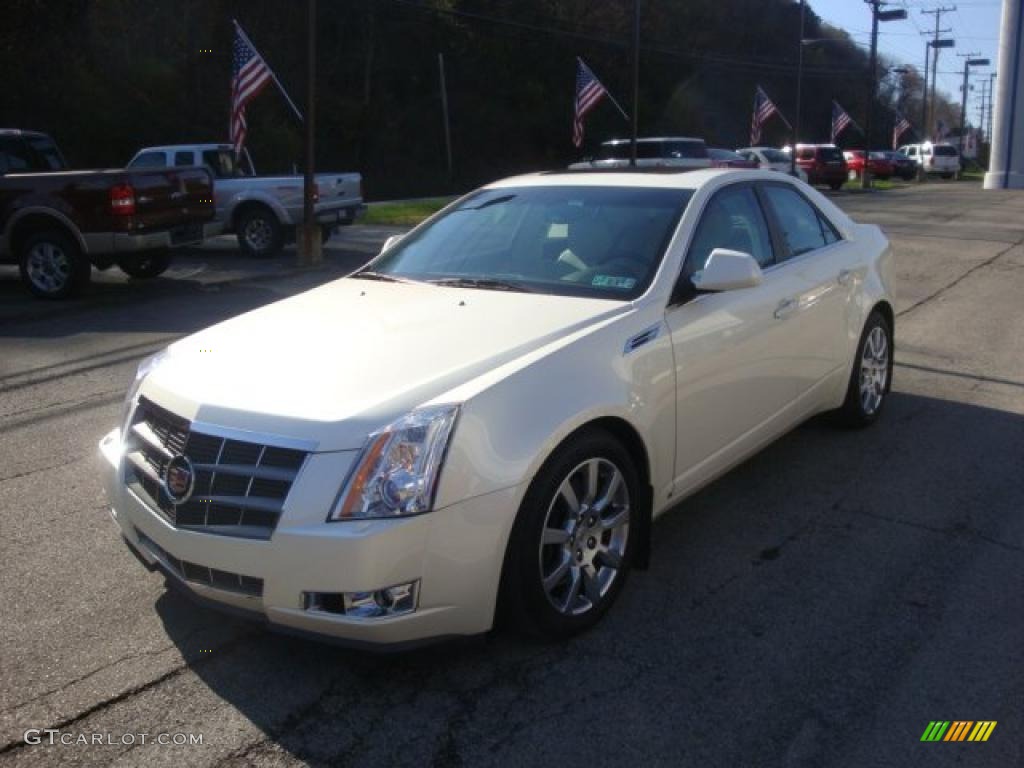 White Diamond Tri-Coat 2008 Cadillac CTS 4 AWD Sedan Exterior Photo #39580861