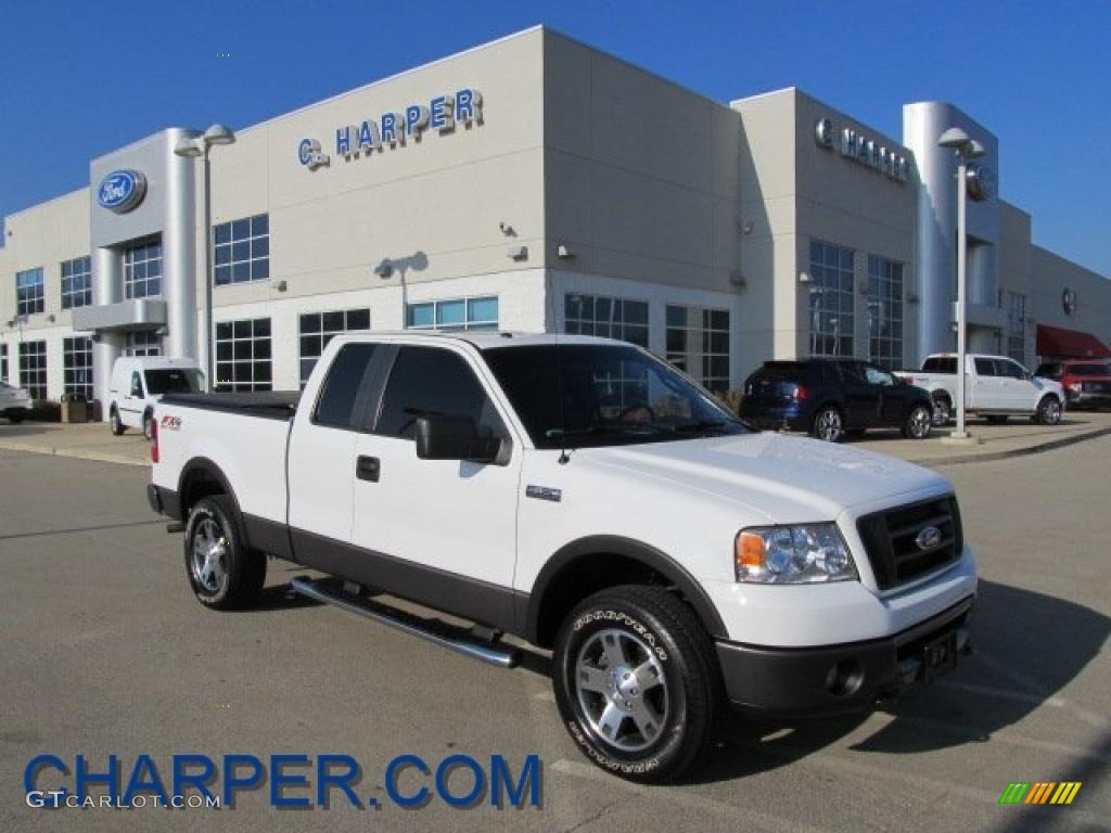 2008 F150 FX4 SuperCab 4x4 - Oxford White / Black photo #1