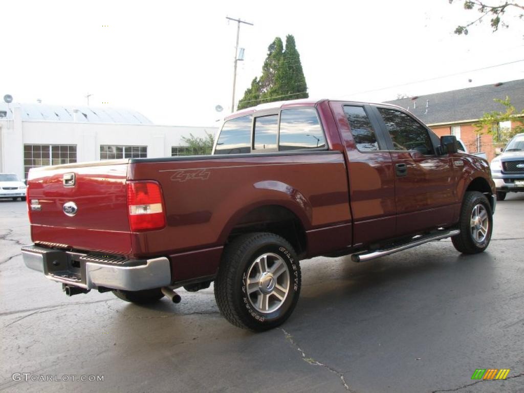 2006 F150 XLT SuperCab 4x4 - Dark Toreador Red Metallic / Medium/Dark Flint photo #4