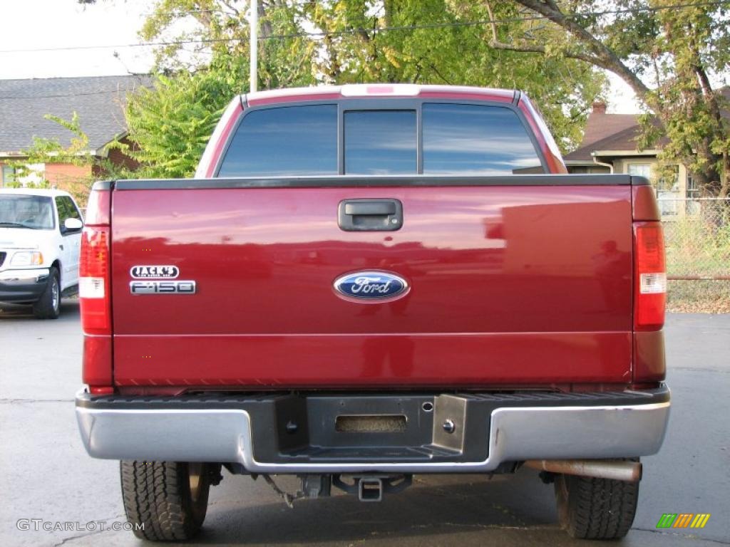 2006 F150 XLT SuperCab 4x4 - Dark Toreador Red Metallic / Medium/Dark Flint photo #5