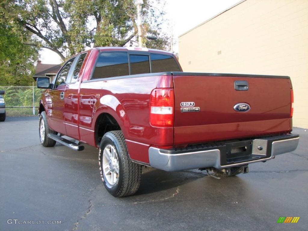 2006 F150 XLT SuperCab 4x4 - Dark Toreador Red Metallic / Medium/Dark Flint photo #7