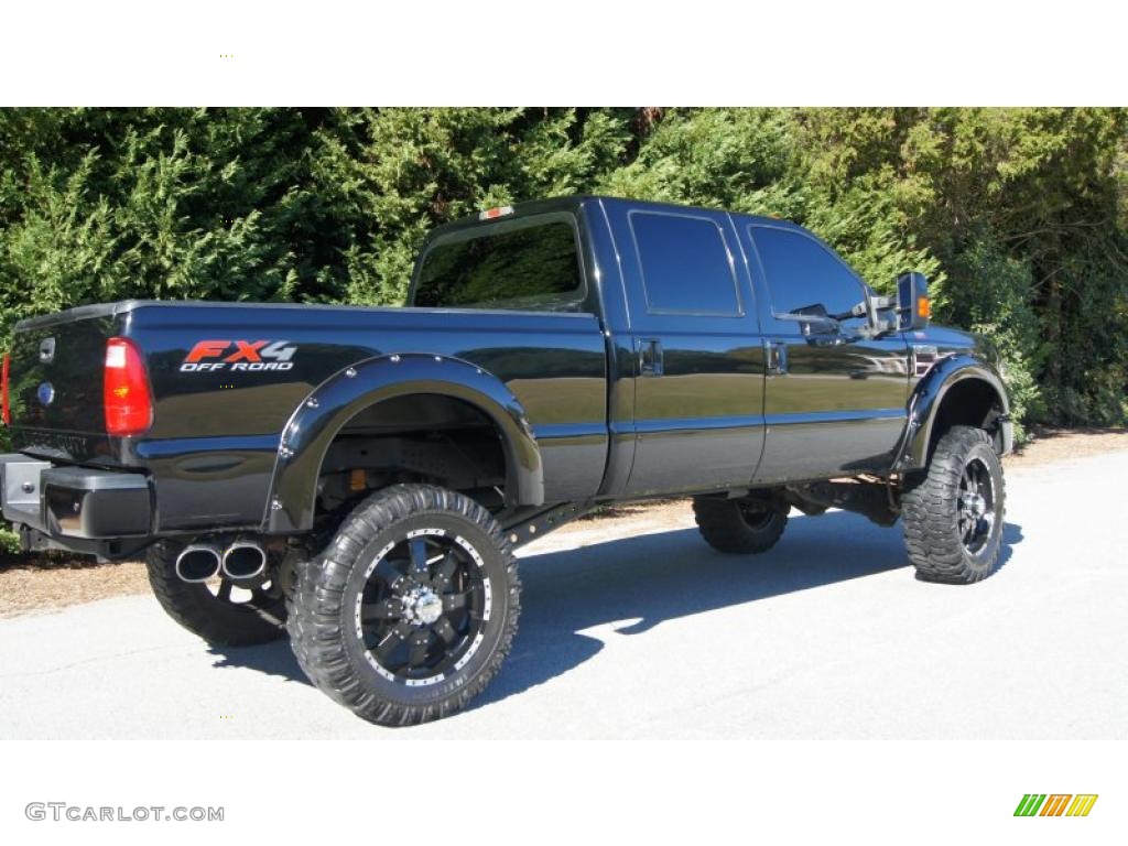 Black 2008 Ford F250 Super Duty FX4 Crew Cab 4x4 Exterior Photo #39583037