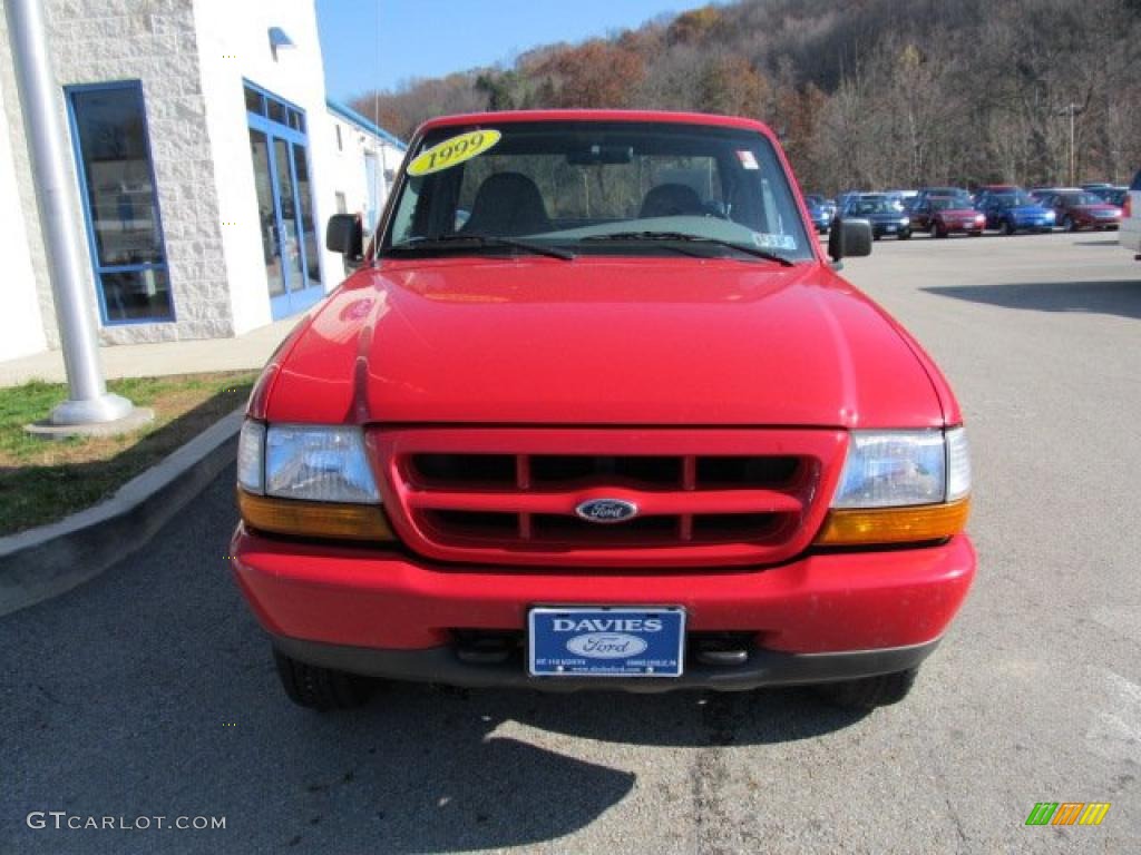 1999 Ranger Sport Regular Cab 4x4 - Bright Red / Medium Graphite photo #4